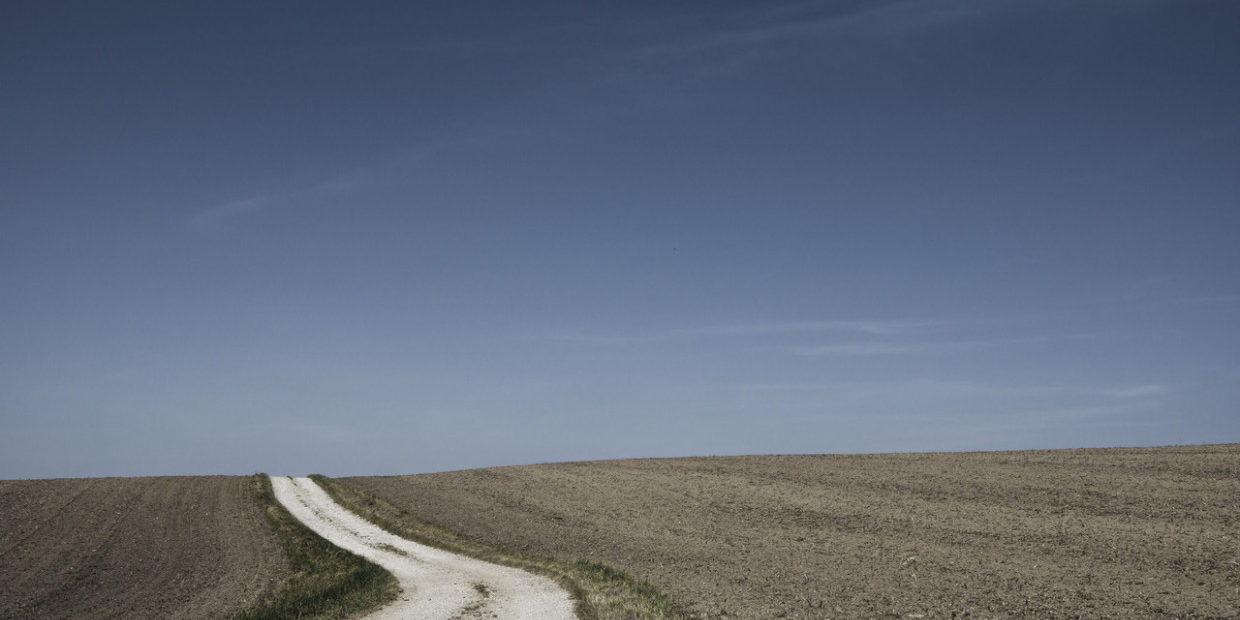 Cart track in Upperaustria leads to the sky.